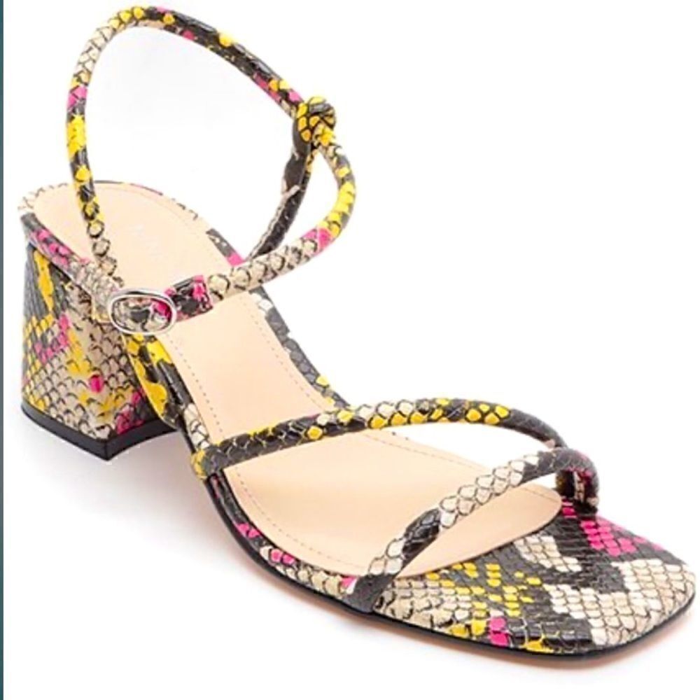 Nine West Grayce Snakeskin Sandal Multicolor
